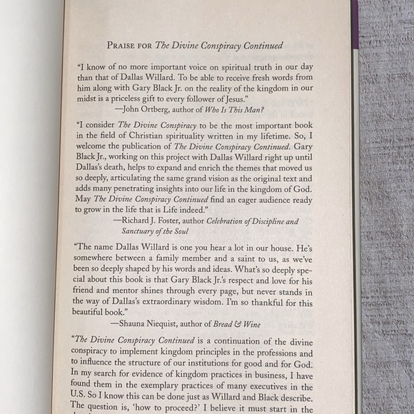 The Divine Conspiracy continued book - Picture 3 of 10